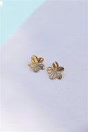 18k Gold Plated Fave Flower Earrings Gold