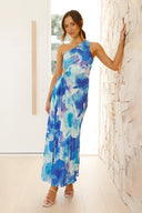 Abito Maxi Laken - Fantasia Floreale Blu