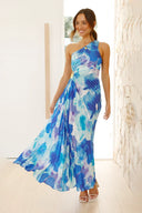 Abito Maxi Laken - Fantasia Floreale Blu