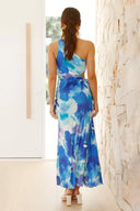 Abito Maxi Laken - Fantasia Floreale Blu