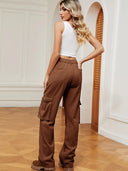 Pantalon cargo en jean à taille élastique rétro
