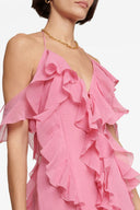 Pink Mist Rose Maxi Kjole