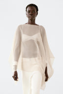 Chiffon let flydende kappe top