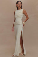 Serene Midikleid mit offenem Rücken