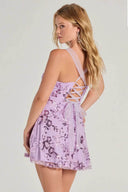 Vestido Mini de Lantejoulas Glam Night com Alças