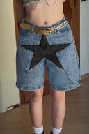 Trendy shorts med stjernepatch