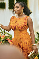 Vibrant African Print Sleeveless Maxi Dress
