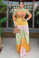 Y2K Graffiti Logo Mesh Maxi-jurk