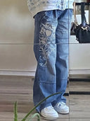 Jeans lavati in stile streetwear
