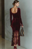 Rochie maxi din dantelă Velvet Sweetheart