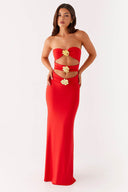 Cut-out Design Reifer Stil Schlankes Maxikleid