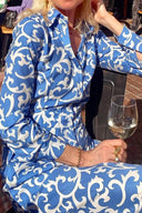 Mono midi estampado Blue Vine