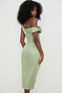 Conjunto de traje de baño estilo vintage en verde manzana