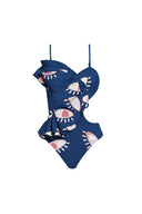 Costume intero Evil Eye con volant e ritagli