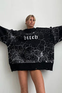 Oversize Streetwear Pullover mit Used-Look