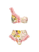 Set bikini sexy cu aplicații lucrate manual