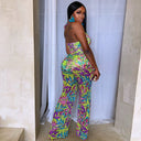 Mono halter con estampado tropical Dopamine