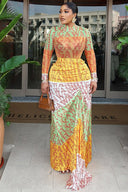 Y2K Graffiti Logo Mesh Maxi-jurk