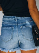 Short en jean déchiré élégant