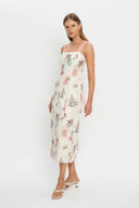 Robe midi débardeur à taille nouée