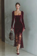 Velour Sweetheart Blonde Maxi-kjole