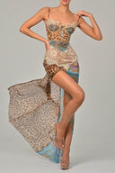Whispers of the Wild – Maxikleid mit Taillenband