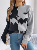 Spøgelse mønster langærmet crewneck sweater