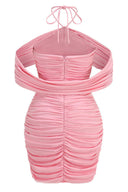Sommer halter bodycon minikjole
