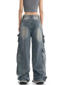 Şık Vintage Denim Pantolon