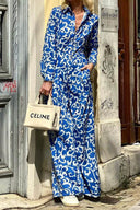 Mono midi estampado Blue Vine