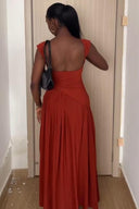 Sweet Orange Maxi Dress