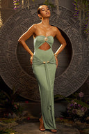Sommerparty-Look Cut-out Maxikleid