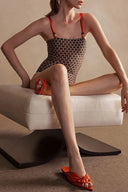 Costum de baie reversibil de lux cu imprimeu inspirat de Hermes