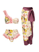 Set bikini sexy cu aplicații lucrate manual