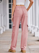 Spring Wash Denim Drawstring Cargo Pants