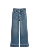Jeans a vita alta e gamba larga per taglia petite