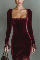 Rochie maxi din dantelă Velvet Sweetheart