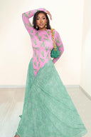 Fun Lobster Print Flowy Maxi Dress