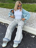 Jeans im Streetstyle mit hoher Taille