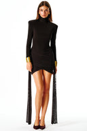 Slim Fit Long Sleeve Hip-hugging Short Dress