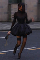 Winter Elegantes Mesh transparent figurbetontes Puff Minikleid