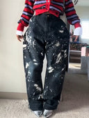 Jeans con effetto splash art