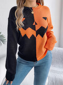 Spøgelse mønster langærmet crewneck sweater