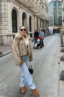 Giacca elegante in ecopelle