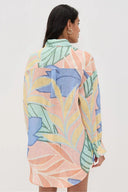 Completo corto Playa Boyfriend con stampa foglie tropicali