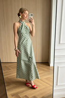 Summer Chevron Stripe Midi Dress