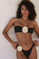 Sexy Bikini-Set mit Neckholder und 3D-Blumen