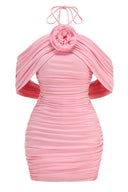 Sommer halter bodycon minikjole
