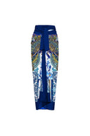 Blauer 3D Blumen Verzierter Badeanzug