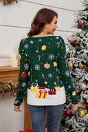 Weihnachtsmann Rundhalsausschnitt Pullover Strickpullover